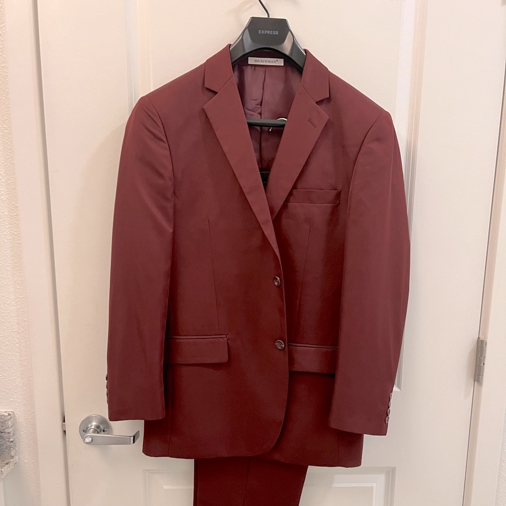 Burgundy Suit slim fit